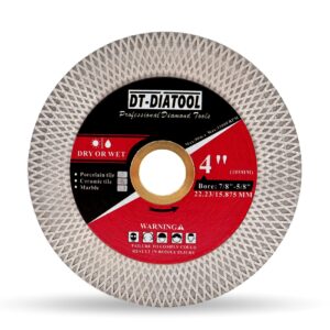 dt-diatool diamond tile blade 4 inch porcelain cutting disc double-sided x mesh cutting & grinding disc for porcelain ceramic marble artificial stone