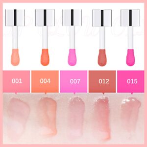 DAGEDA Tinted Lip Oil Plumping Lip Gloss, Hydrating Lip Glow Oil Lip Care Moisturizing Clear Toot Lip Oil for Dry Lips, Nourishing Lip Oil Gloss Non-Sticky Shine Lip Tint (012 Rosewood)