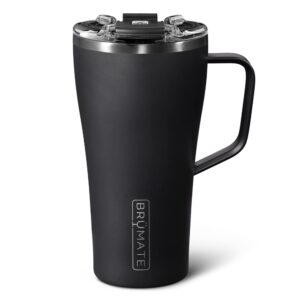 brümate toddy 22oz 100% leak proof insulated coffee mug with handle & lid - stainless steel coffee travel mug - double walled coffee cup (matte black)