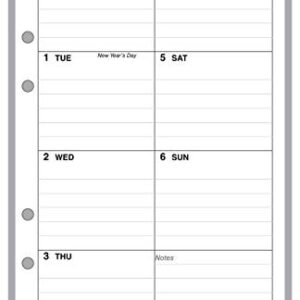 2023 Weekly & Monthly Planner for Compact Size notebooks by Franklin-Covey Compact Size, and Others. 1 Page Per Week, 2 Pages Per Month, Week Starts on Monday. Style D, with Lines.