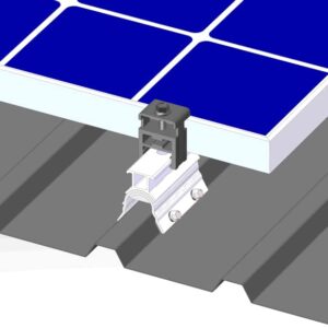 4 RL End Clamp MageBracket RL Mouting Kits for R-Panel Trapezoidal Metal Roof Solar Panel Module Mounting Racking Installation
