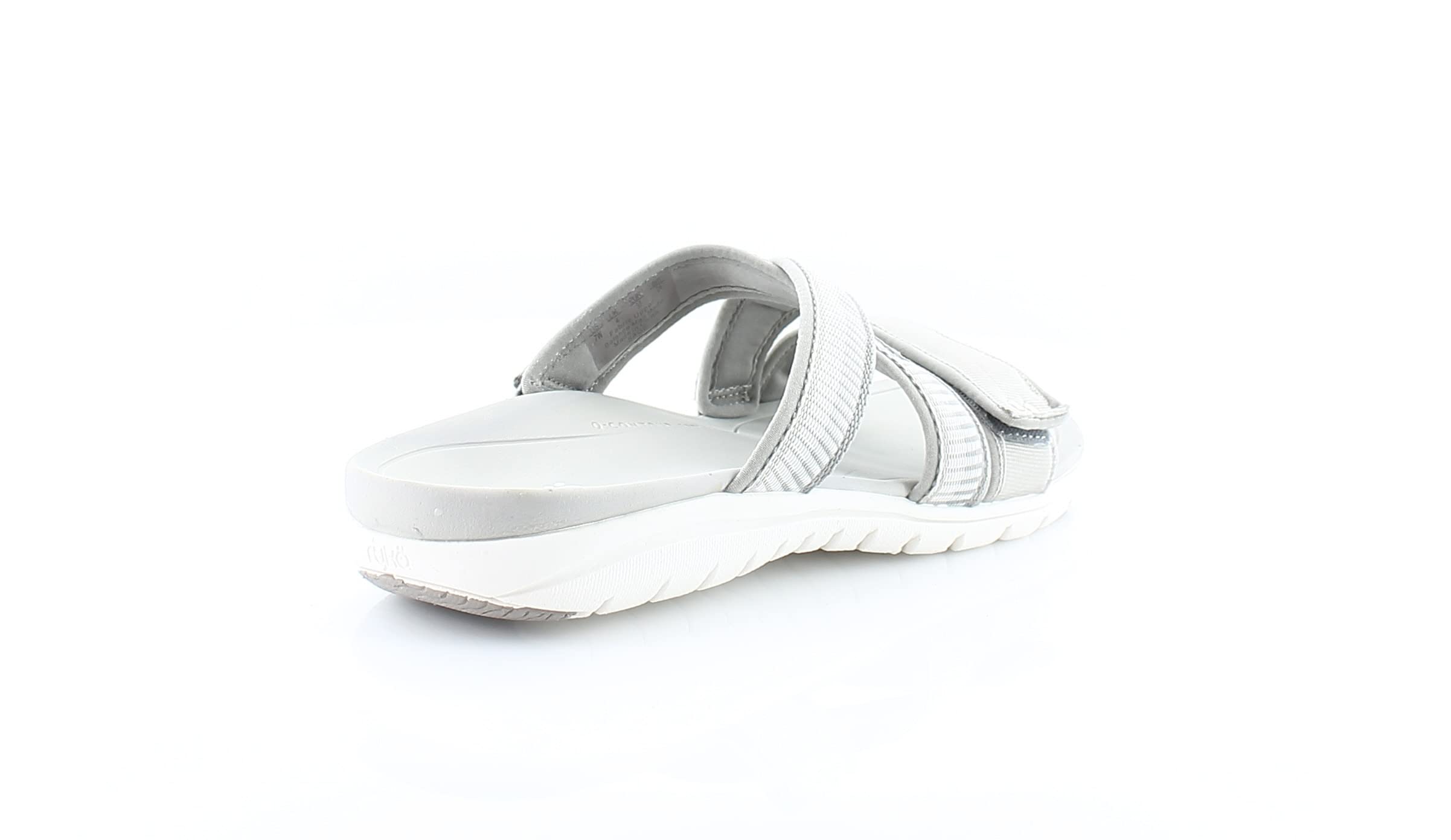 Ryka Womens SAGE Slip On Casual Slide Sandals Gray 7.5 Medium (B,M)