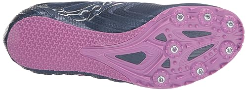 Saucony Women's Spitfire 5 Sneaker, Indigo/Grape, 7