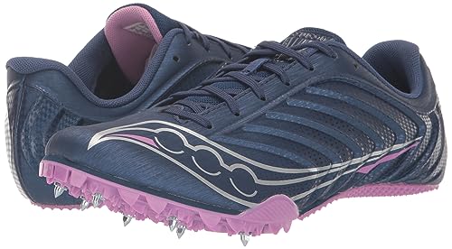 Saucony Women's Spitfire 5 Sneaker, Indigo/Grape, 7