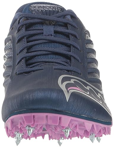 Saucony Women's Spitfire 5 Sneaker, Indigo/Grape, 7