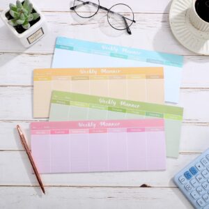 120 Sheets Weekly Planner Notepad Tear off Weekly Planning Pad Weekly to Do List Notepad Weekly Schedule Pad Weekly Calendar for Planner Habit Tracker Reminder Studying Office School Supplies