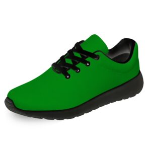 mens womens green shoes running walking tennis sneakers green print solid color shoes gifts for boy girl,size 13 men/15.5 women black