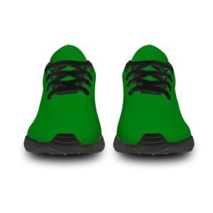 Mens Womens Green Shoes Running Walking Tennis Sneakers Green Print Solid Color Shoes Gifts for Boy Girl,Size 13 Men/15.5 Women Black