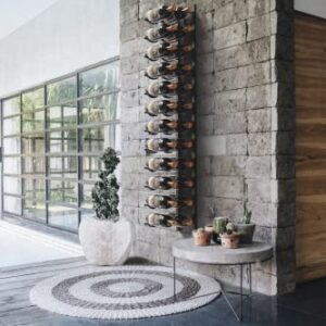 Jagged Ridge Wine Rooms Wall-Mounted Metal Wine Rack - 36 Wine Bottle Holder, Modern, Matte Black, Designed in Canada by Wine Enthusiasts