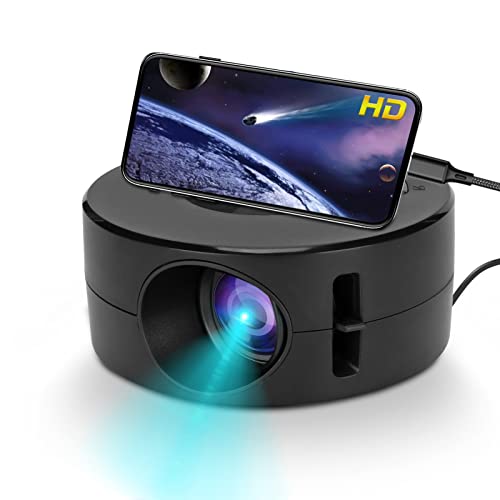 Vbestlife Mini Video Projector, Portable LED Projector with Phone Same Screen for Smartphone Tablets, Home Theater Movie Projector for Kids Child Gift, Support Mobile Power