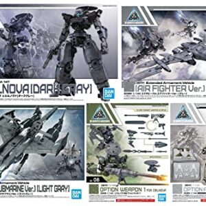 1/144, 30 Minute Missions, bEXM-14T Cielnova Dark Gray, Air Fighter Ver. Gray and Attack Submarine Ver. Light Gray, Option Weapon 1, Option Armor for Commander White, and MYD Curved Tweezers