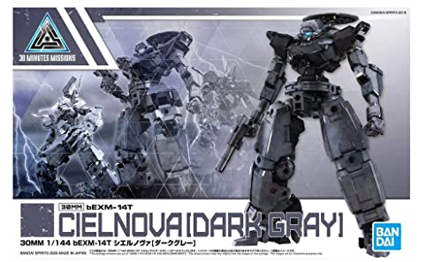 1/144, 30 Minute Missions, bEXM-14T Cielnova Dark Gray, Air Fighter Ver. Gray and Attack Submarine Ver. Light Gray, Option Weapon 1, Option Armor for Commander White, and MYD Curved Tweezers