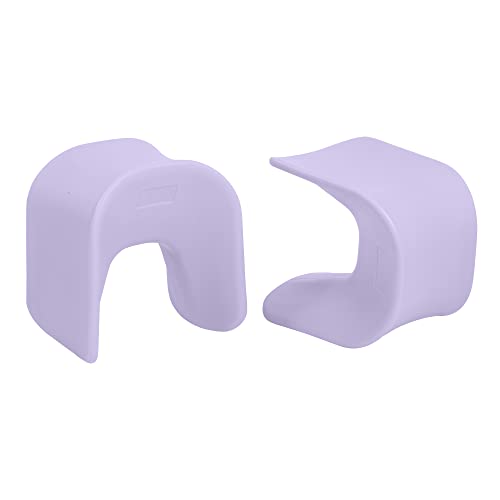 ECR4Kids Wave Seat, 14in - 15.1in Seat Height, Perch Stool, Light Purple, 2-Pack