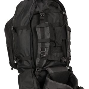 Mountain Warehouse Traveller 60 + 20L Travel Backpack - Detachable Black