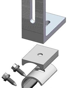 10 MageBracket RL with L Bracket R-Panel Trapezoidal Metal Roof Mounting Racking Rib Brackets Clamps for Solar Panel Module Installation