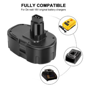 KUNLUN 2Pack 4.5Ah 18V DC9096 DC9098 Battery Replacement Compatible for De Walt 18V XRP Battery DC9099 DW9098 DW9099 DW9095 DW9096 DE9039 18-Volt Power Tools