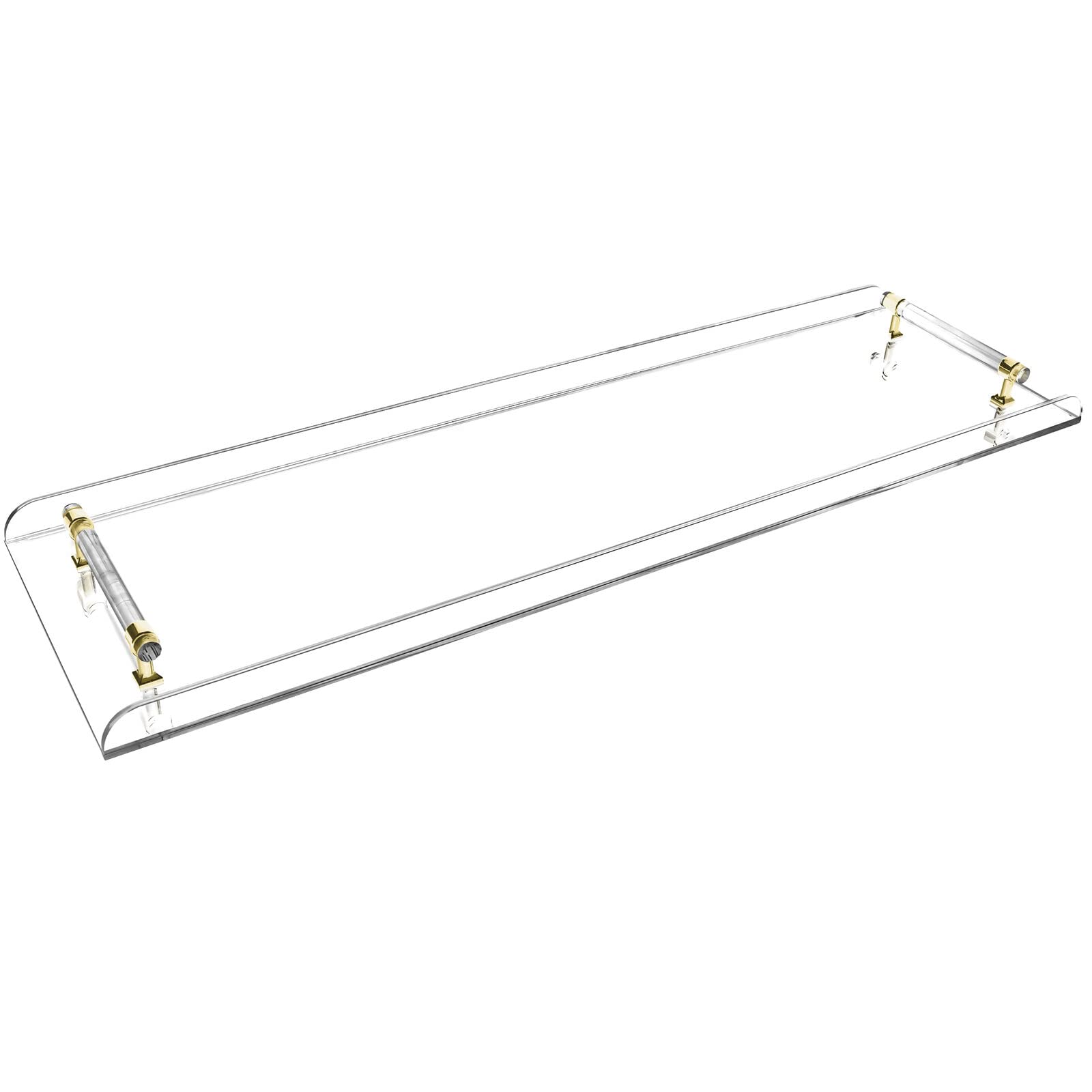 YIYIBYUS Acrylic Bathtub Caddy, Clear, Rectangular, 31 x 9 in