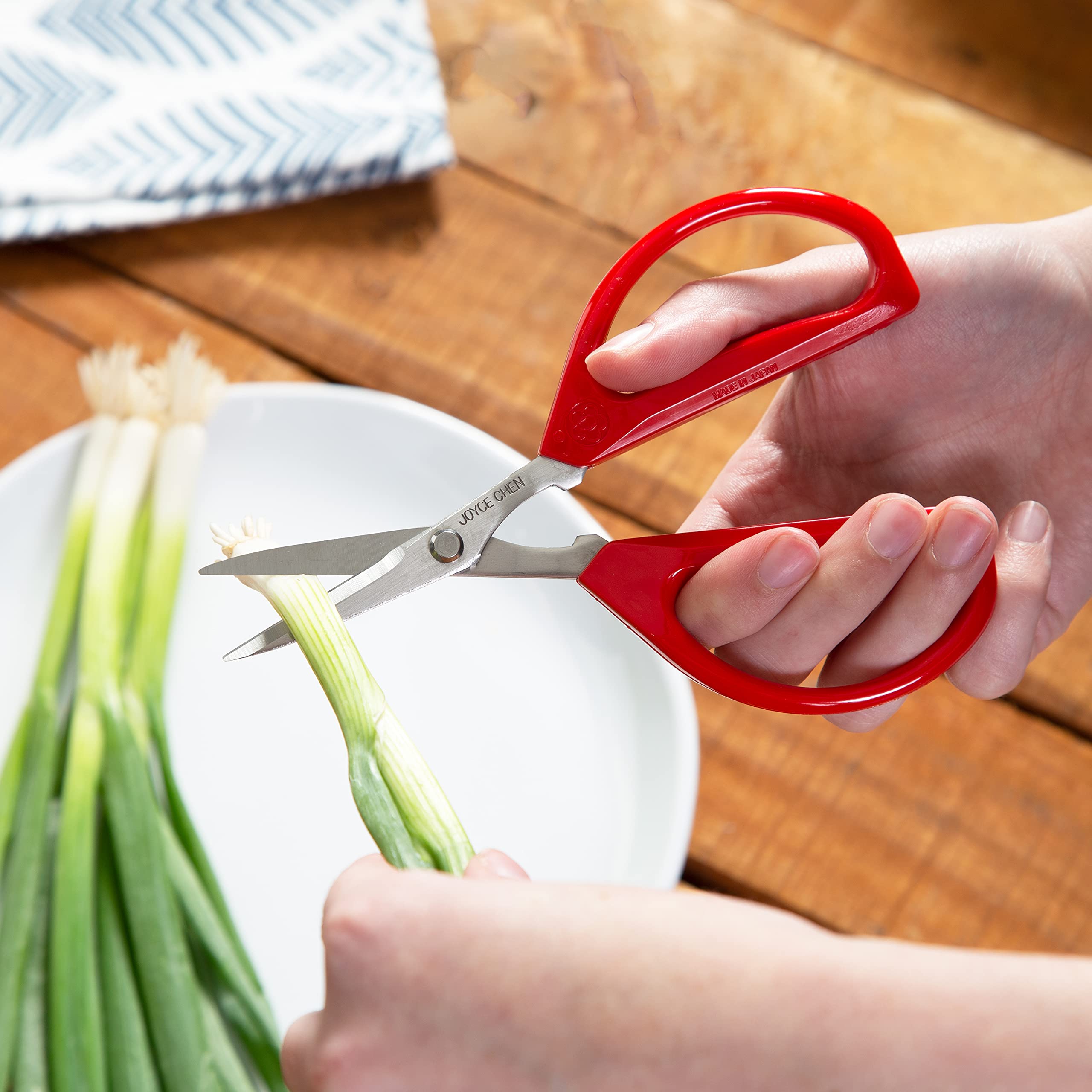 Joyce Chen Original Unlimited Kitchen Scissors All Purpose Dishwasher Safe Kitchen Shears With Comfortable Handles, Red and Yellow