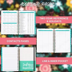 2024-2025 Planner - Planner 2024-2025, July 2024 - June 2025, Weekly & Monthly Planner with Tabs, 6.37" x 8.46", Hardcover + Inner Pocket + Thick Paper - Colorful Flower