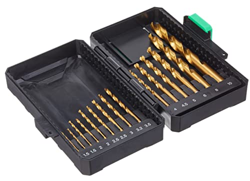 Amazon Brand - Denali 15-Piece Titanium Drill Bit Set