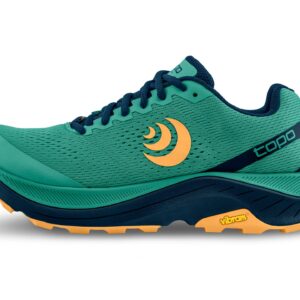 Topo Athletic Women's Lightweight Comfortable 5MM Drop Ultraventure 3 Trail Running Shoes, Athletic Shoes for Trail Running, Teal/Orange, Size 9