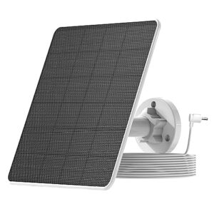 solar panel for ring camera, camera solar panel charger for ring spotlight camera battery and stick up cam battery, ip65 waterproof, adjustable security wall mount, 9.8ft cable