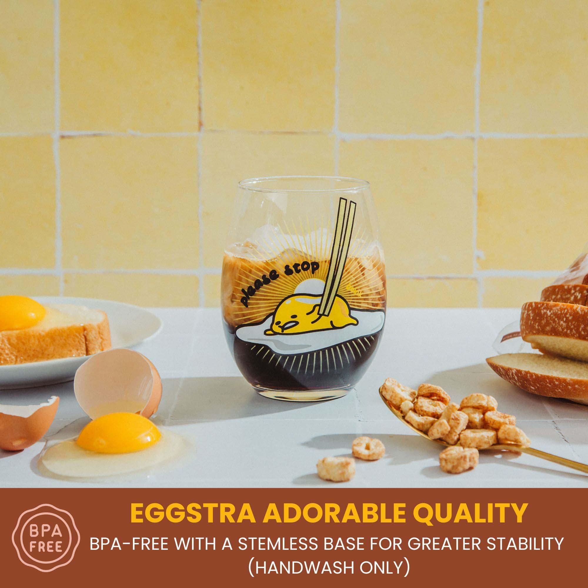 Gudetama 20oz Stemless Glass Multicolor