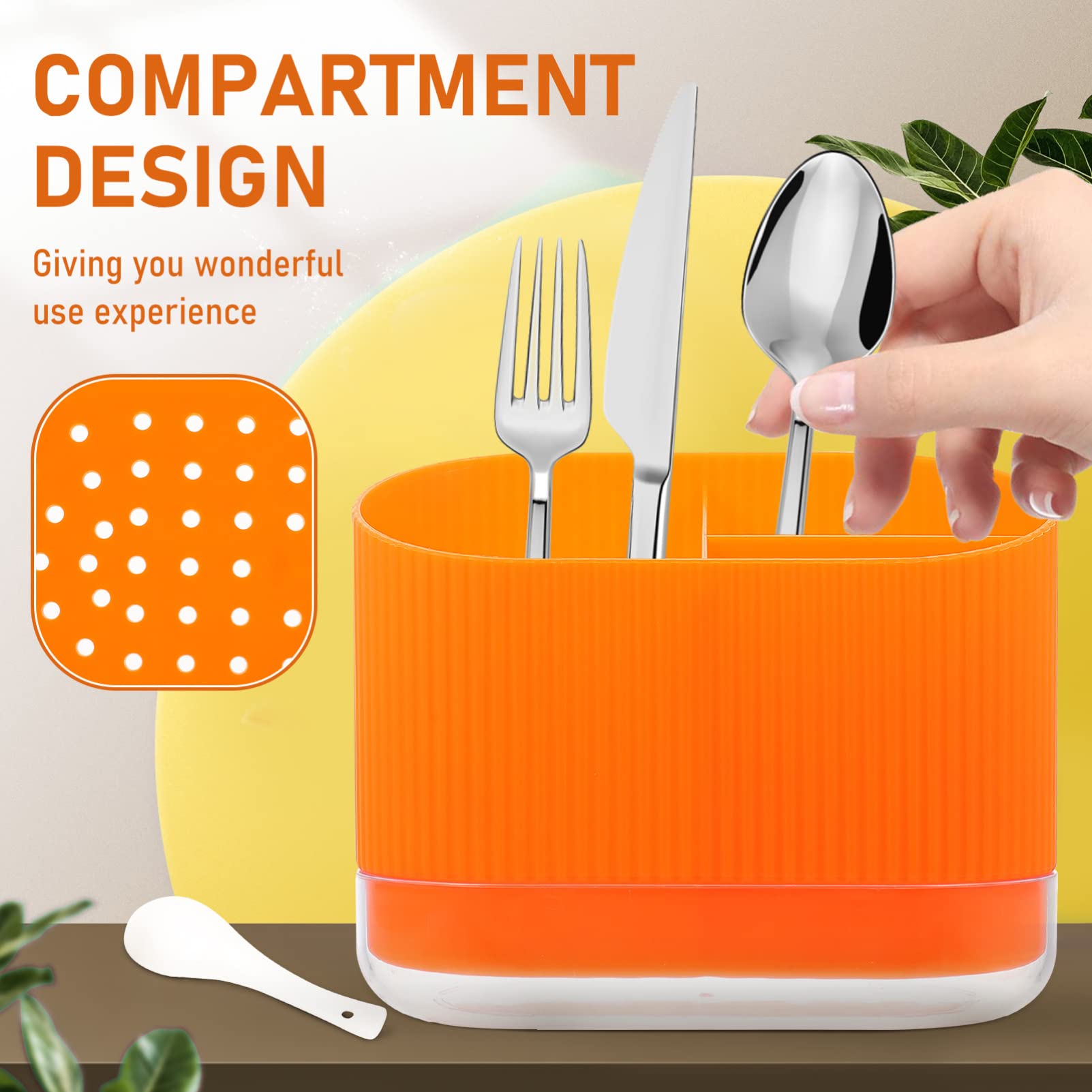 Zerodeko Kitchen Supplies Drain Chopsticks Cage Desk Pp Ceramics Plastic Cutlery Holder