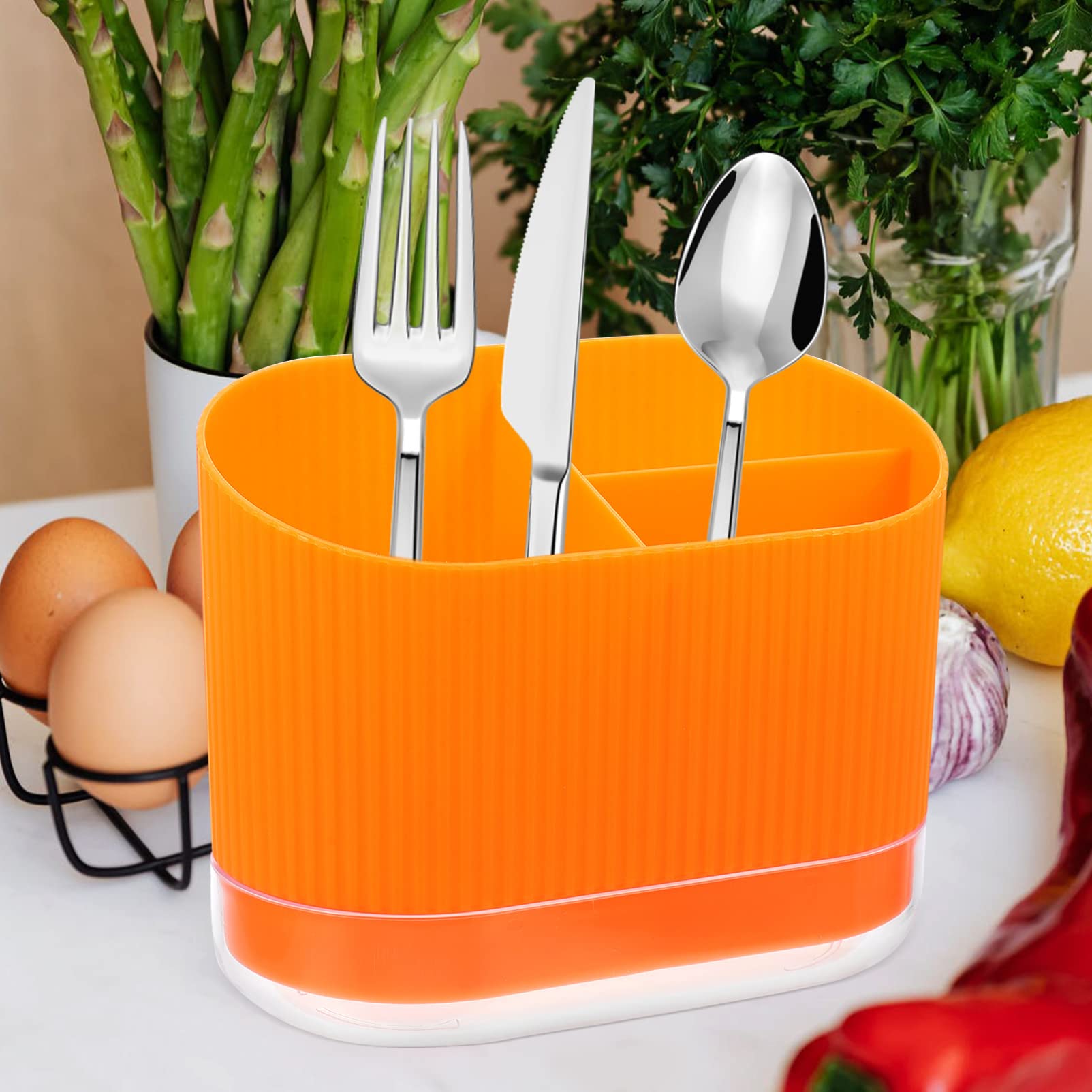 Zerodeko Kitchen Supplies Drain Chopsticks Cage Desk Pp Ceramics Plastic Cutlery Holder