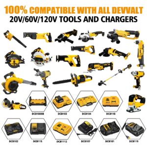 DSANKE DCB606 20V/60V 9.0Ah Battery Replace for DeWalt 60V Flexvolt Battery Compatible with DeWalt DCB606 DCB612 DCB606-2 DCB609 DCB609-2 DCB204 DCB205 DCB206 20V/60V/120V MAX Cordless Power Tools