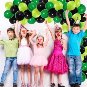 Green Black Balloon Garland Arch Kit - 122PCS Video Game Party Supplies Lime Green Black Balloons for Boy Soccer Football Video Gamer Miner Birthday Baby Shower Graduation Party Decors