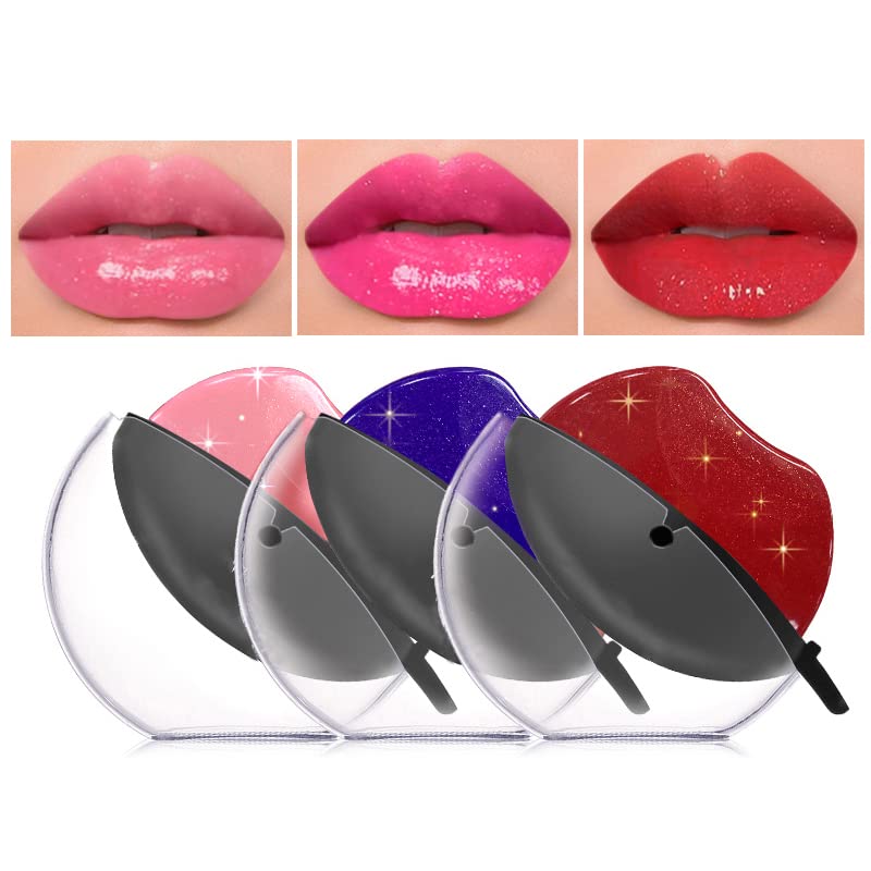 DAGEDA 3 Colors Lazy Lipstick, Pearl Lipstick Magic Color Changing Lipstick, Labiales Magicos Long Lasting Moisturizing Lipstick, Not Fade Lip Shape Lipstick for Lazy People（Color A）