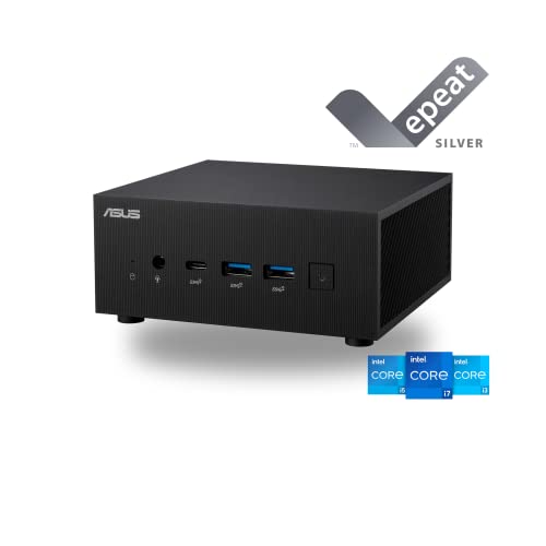 ASUS ExpertCenter PN64 Mini PC Barebone with Intel Core i7-12700H Mobile Processor, up to 64GB DDR5 RAM, Dual Storage Design, WiFi 6E, Bluetooth, USB-C with VESA Mount,Black