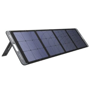 ugreen 200w portable solar panel for powerroam power station - 200 watt foldable solar panel charger with adjustable kickstand for rv, camping, outdoors, blackouts, and more