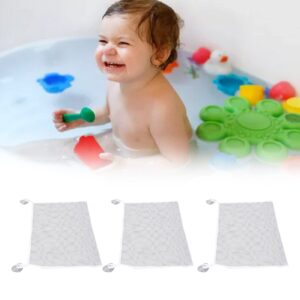 3 Pieces Bath Toy Organizer Bath Toy Holder with Strong Suction Cups and Hooks, Bathtub Toys Net Holder Organizer, Corner Shower Caddy Bag for Kids and Toddlers, Bathroom Hanging Mesh Basket