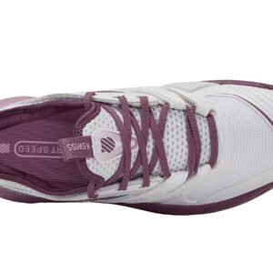 K-Swiss Women's Speed Trac Tennis Shoe, White/Grape Nectar/Orchid Haze, 6.5 M