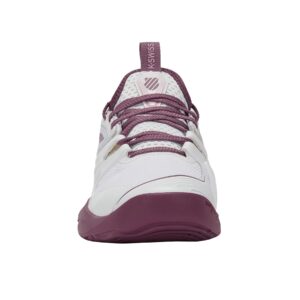 K-Swiss Women's Speed Trac Tennis Shoe, White/Grape Nectar/Orchid Haze, 6.5 M