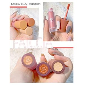 3 Colors Cream Liquid Blush, Velvet Mousse Texture Matte Liquid Blush Makeup, Long Lasting Waterproof, Used for Cheeks to Enhance Complexion Create Natural-Looking Makeup