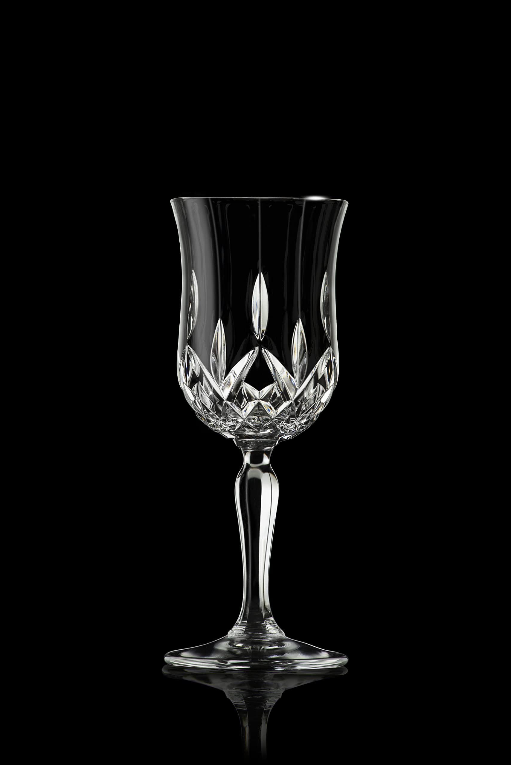 Barski Wine Glass - Goblet - Red Wine - White Wine - Water Glass - Stemmed Glasses - Set of 6 Goblets - Crystal like Glass - 7.75 oz. Beautifully - Cut Crystal - Designed Made in Europe