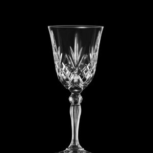 Barski Wine Glass - Goblet - Red Wine - White Wine - Water Glass - Stemmed Glasses - Set of 6 Goblets - Crystal like Glass - 7 oz. Beautifully Cut Designed Made in Europe
