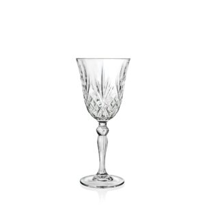 Barski Wine Glass - Goblet - Red Wine - White Wine - Water Glass - Stemmed Glasses - Set of 6 Goblets - Crystal like Glass - 7 oz. Beautifully Cut Designed Made in Europe