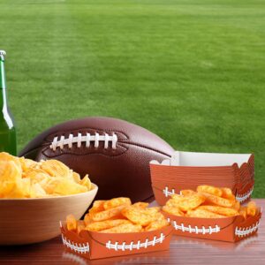 Hoolerry 2lb Football Party Decorations Paper Football Plates Disposable Food Boats Serving Trays Sports Party Birthday Party Supplies 5.1 x 4.3 x 1.6 Inch(Rugby Style)