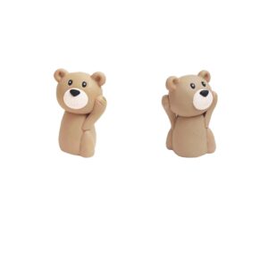 Baby Bear Cake Topper Blue Ball Cake Decor (3bears)