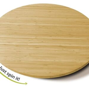 RoomForLife - Solid Bamboo Turntable - 14 inch Diameter Multi use Lazy Susan