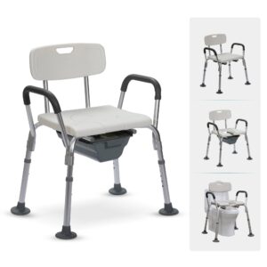 elenker 4 in 1 shower chair, medical shower seat bath chair with non-slip tips and eva pad for elderly, disabled and pregnant women