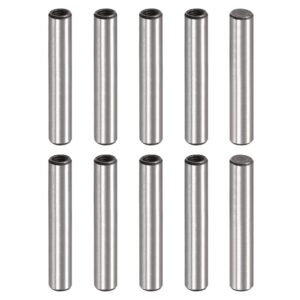 uxcell m3 internal thread dowel pin 10pcs 5x30mm chamfering flat carbon steel cylindrical pin bed bookshelf metal devices industrial pins