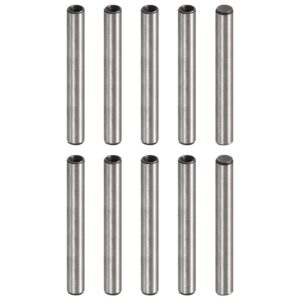 uxcell m4 internal thread dowel pin 10pcs 6x40mm chamfering flat carbon steel cylindrical pin bed bookshelf metal devices industrial pins