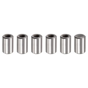 uxcell m6 internal thread dowel pin 6pcs 12x20mm chamfering flat carbon steel cylindrical pin bed bookshelf metal devices industrial pins