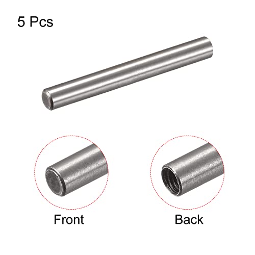 uxcell M4 Internal Thread Dowel Pin 5pcs 6x55mm Chamfering Flat Carbon Steel Cylindrical Pin Bed Bookshelf Metal Devices Industrial Pins