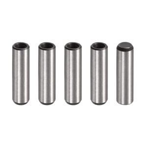 uxcell m6 internal thread dowel pin 5pcs 10x35mm chamfering flat carbon steel cylindrical pin bed bookshelf metal devices industrial pins
